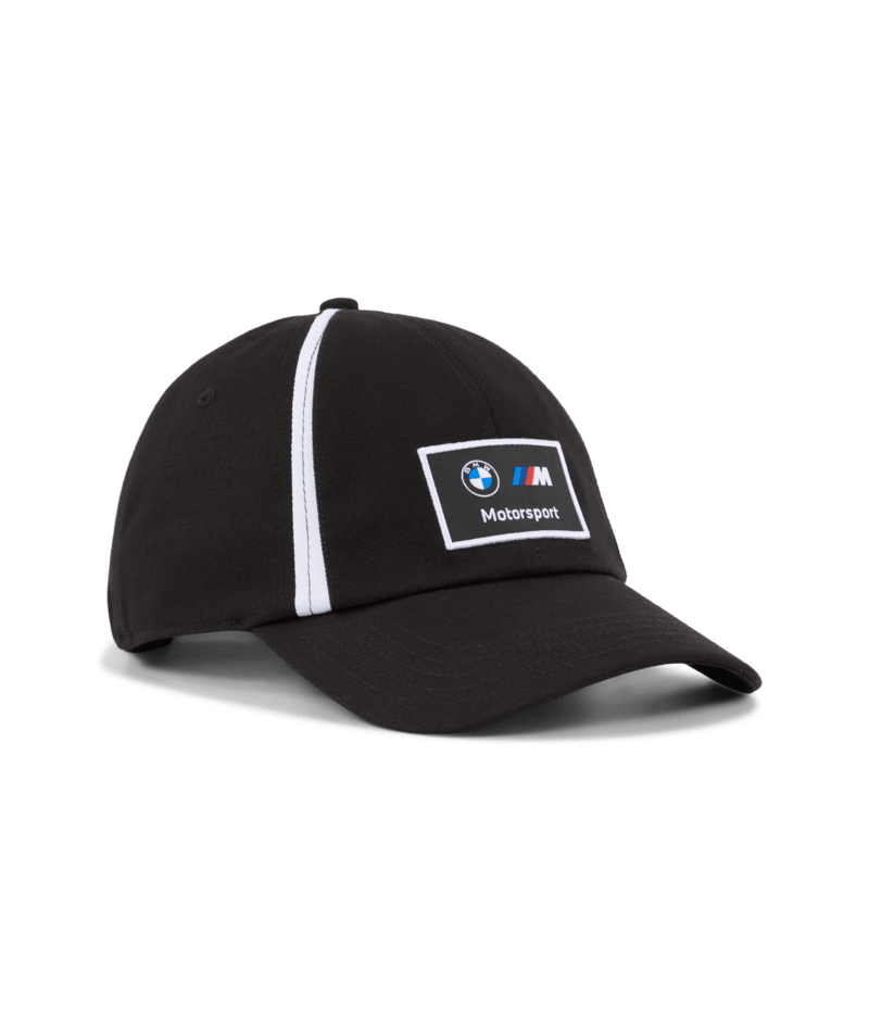 BMW "M" Motorsports Puma Heritage Dad Hat - Black/White/Blue Hats BMW Motorsports Black 