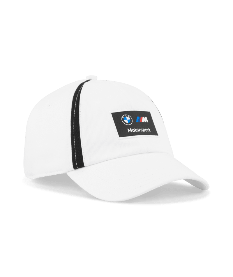 BMW "M" Motorsports Puma Heritage Dad Hat - Black/White/Blue Hats BMW Motorsports White 