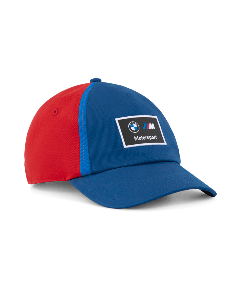 BMW "M" Motorsports Puma Heritage Dad Hat - Black/White/Blue Hats BMW Motorsports Blue 