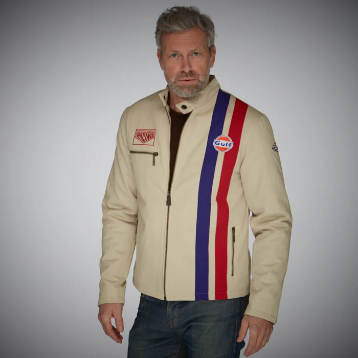 GrandPrix Originals Men's Roadmaster Cotton Jacket - Navy/Sand Jackets GrandPrix Originals USA S Sand 