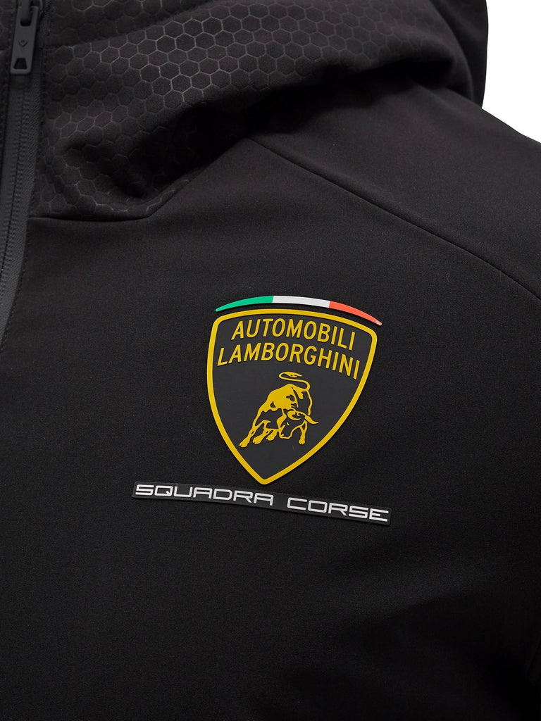 Automobili Lamborghini Squadra Corse Men's Team Parka Jacket - Black Jackets Automobili Lamborghini 