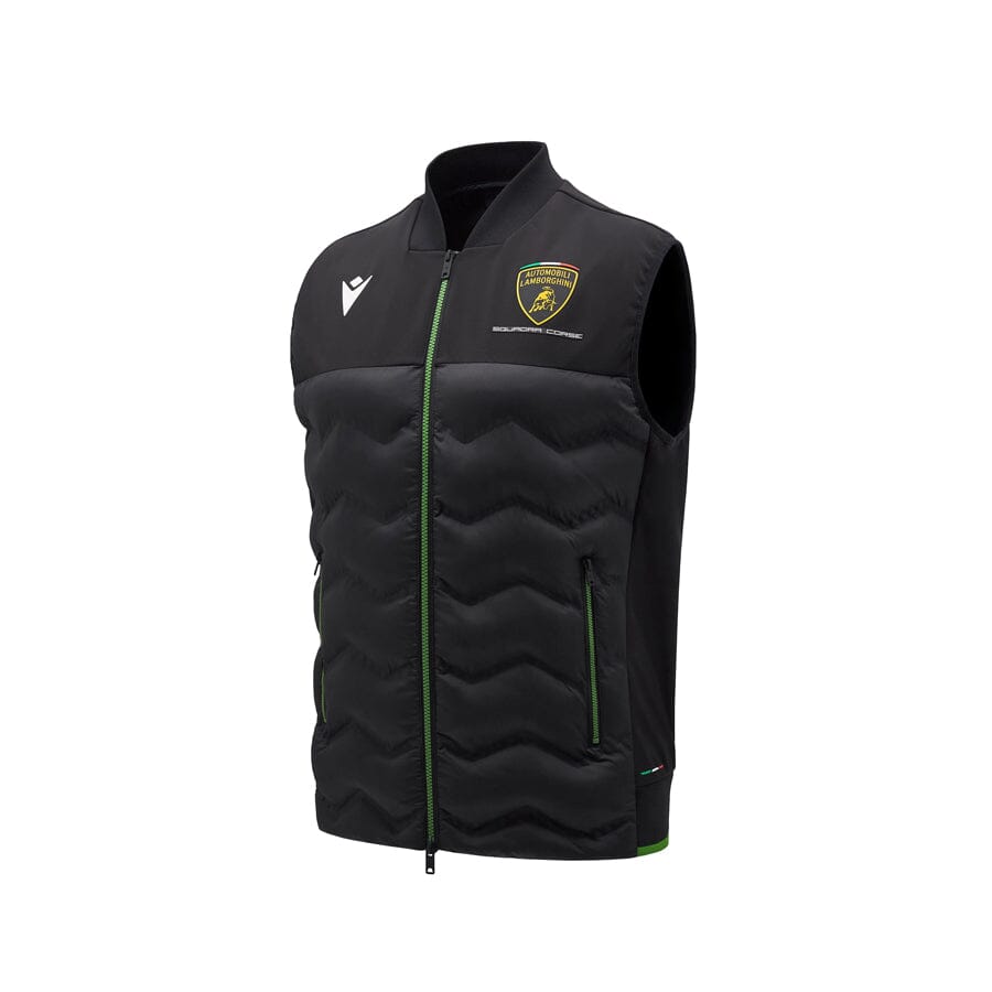 Automobili Lamborghini Squadra Corse Men's Team Padded Vest - Black Vest Automobili Lamborghini 