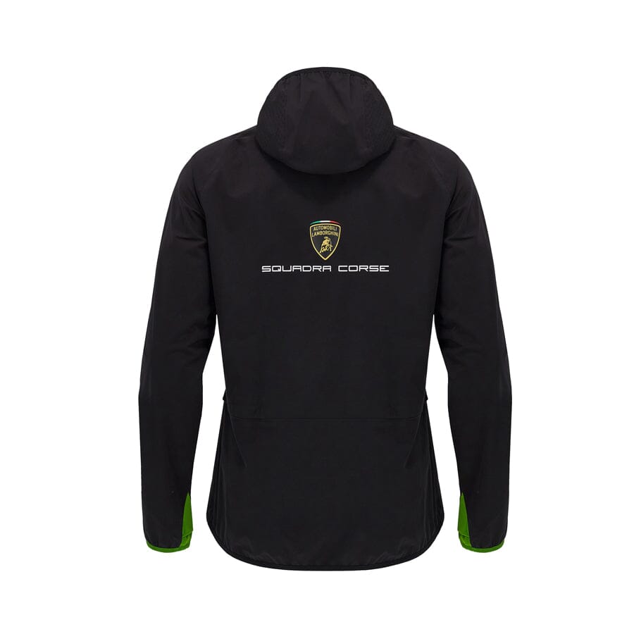 Automobili Lamborghini Squadra Corse Men's Team Rain Jacket - Black Jackets Automobili Lamborghini 