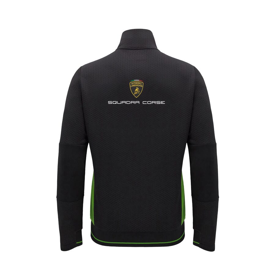 Automobili Lamborghini Squadra Corse Men's Zip Up Sweatshirt - Black Sweatshirt Automobili Lamborghini 