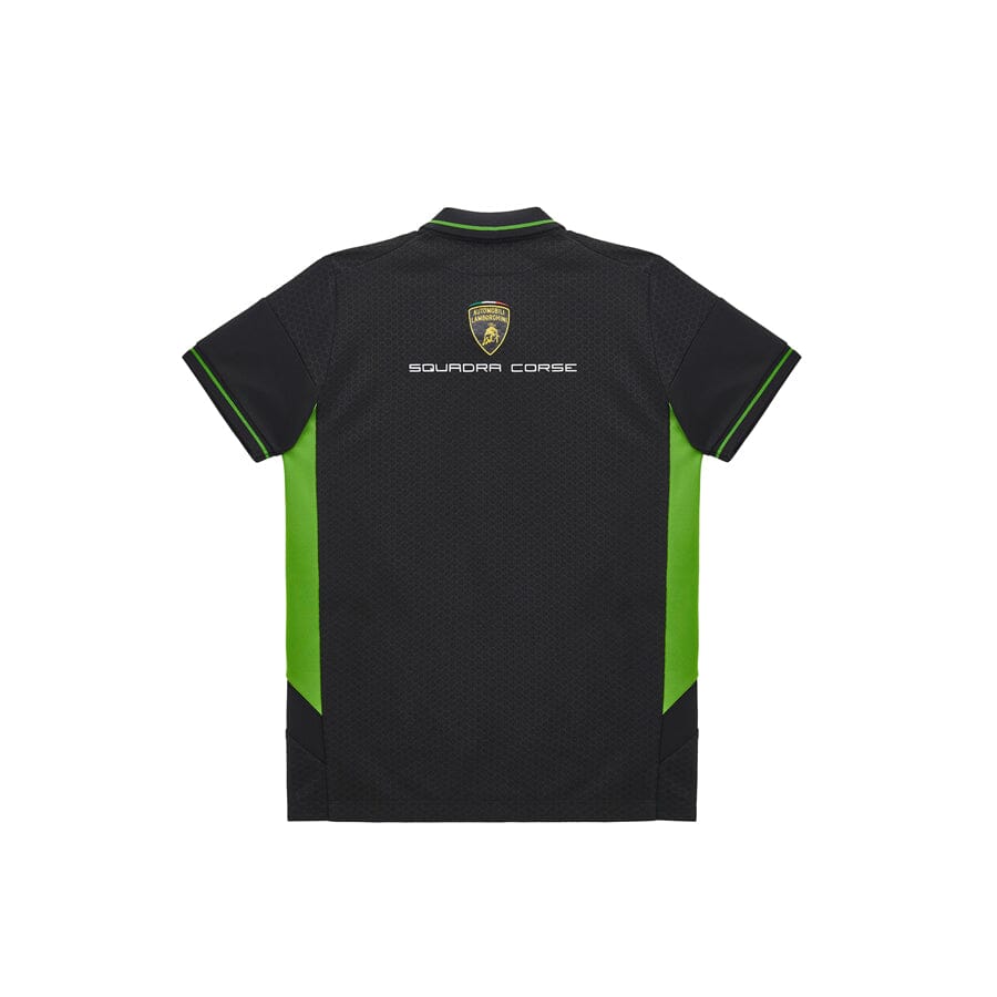 Automobili Lamborghini Squadra Corse Kids Team Polo Shirt - Youth Black/White Polos Automobili Lamborghini 