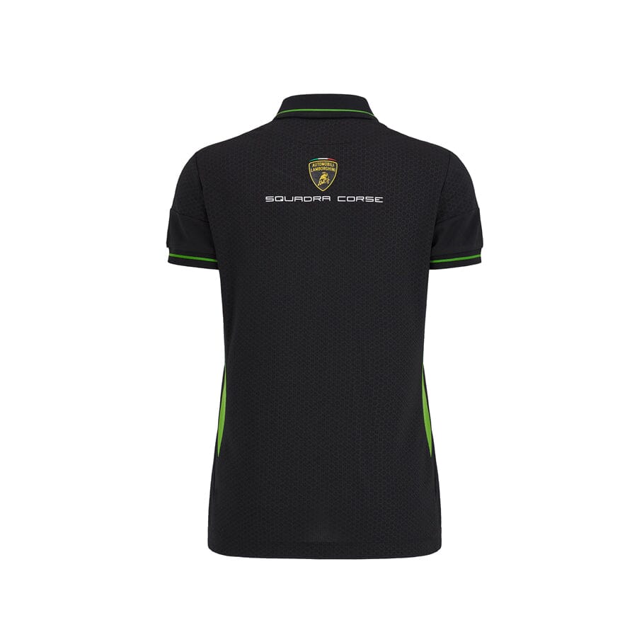 Automobili Lamborghini Squadra Corse Women's Team Polo Shirt - Black Polos Automobili Lamborghini 