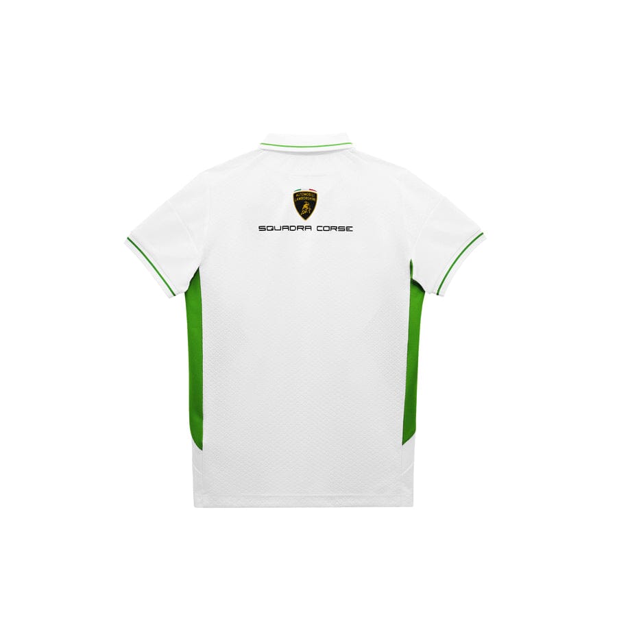 Automobili Lamborghini Squadra Corse Kids Team Polo Shirt - Youth Black/White Polos Automobili Lamborghini 