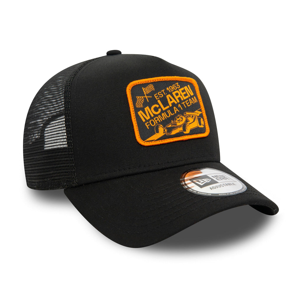McLaren Racing New Era Graphic Patch EF Trucker Hat - Black Hats McLaren-Castore 
