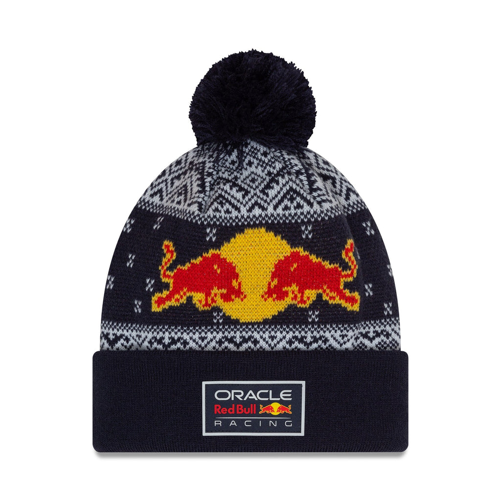 Red Bull Racing F1 New Era Holiday Cuff Bobble Beanie Hats Red Bull Racing 