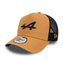 Alpine Racing F1 New Era Seasonal EF Trucker Hat - Khaki Hats Alpine 