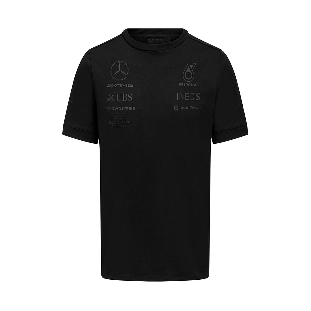 Mercedes Benz AMG Petronas F1 2023 Men's Team Stealth T-Shirt -Black/White/Green T-shirts Mercedes AMG Petronas XS Black 