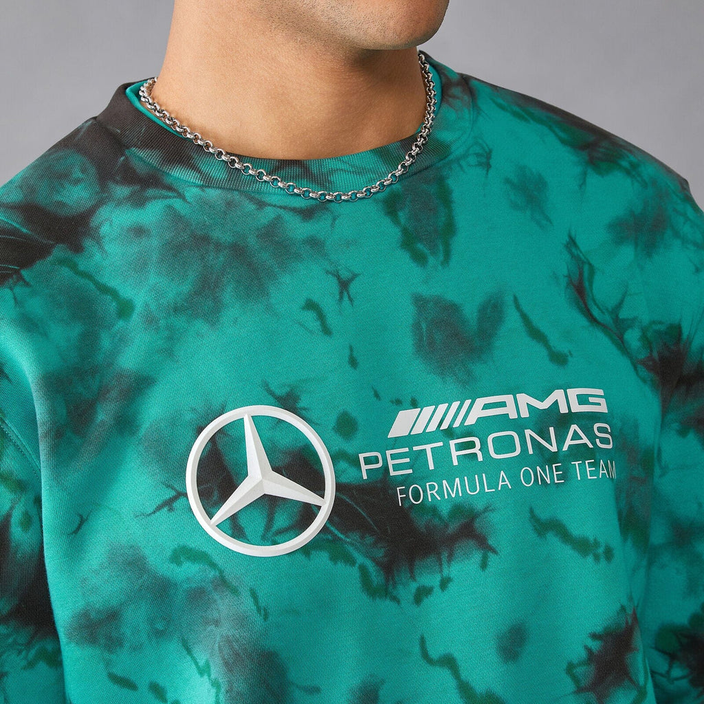 Mercedes AMG Petronas F1 Men's Tie Dye Crew Neck Sweatshirt Sweatshirt Mercedes AMG Petronas 