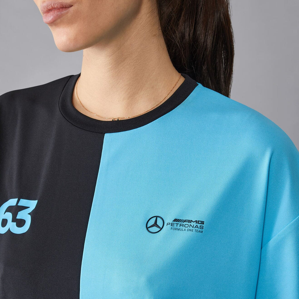 Mercedes AMG Petronas F1 Women's George Russell T-shirt Dress - Black Dresses Mercedes AMG Petronas 