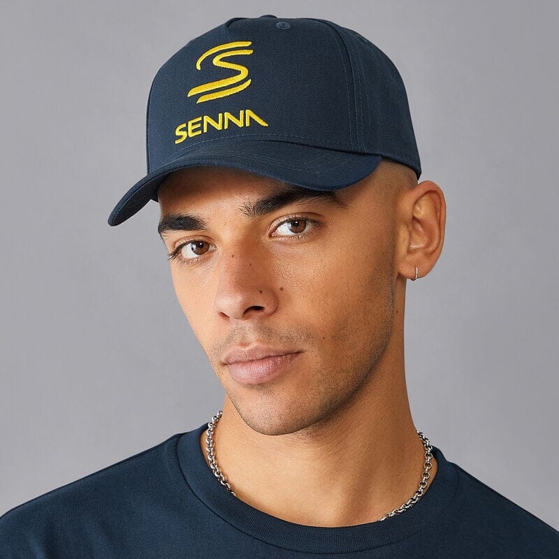 Ayrton Senna Logo Hat - White/Blue Hats Ayrton Senna 