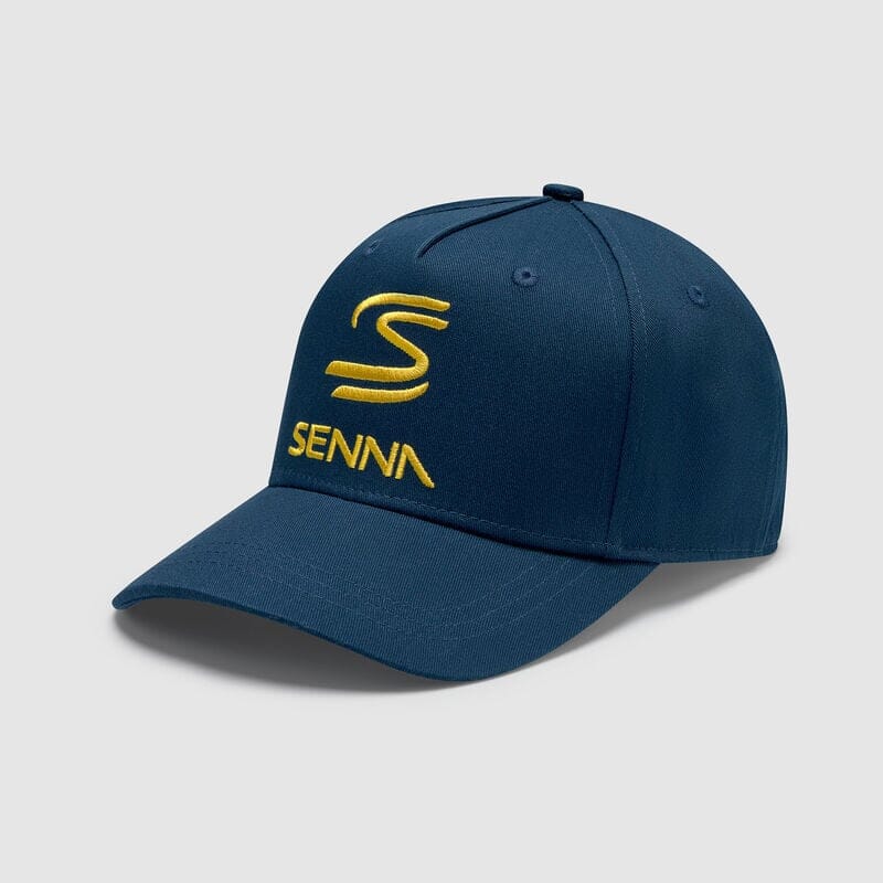 Ayrton Senna Logo Hat - White/Blue Hats Ayrton Senna Blue 