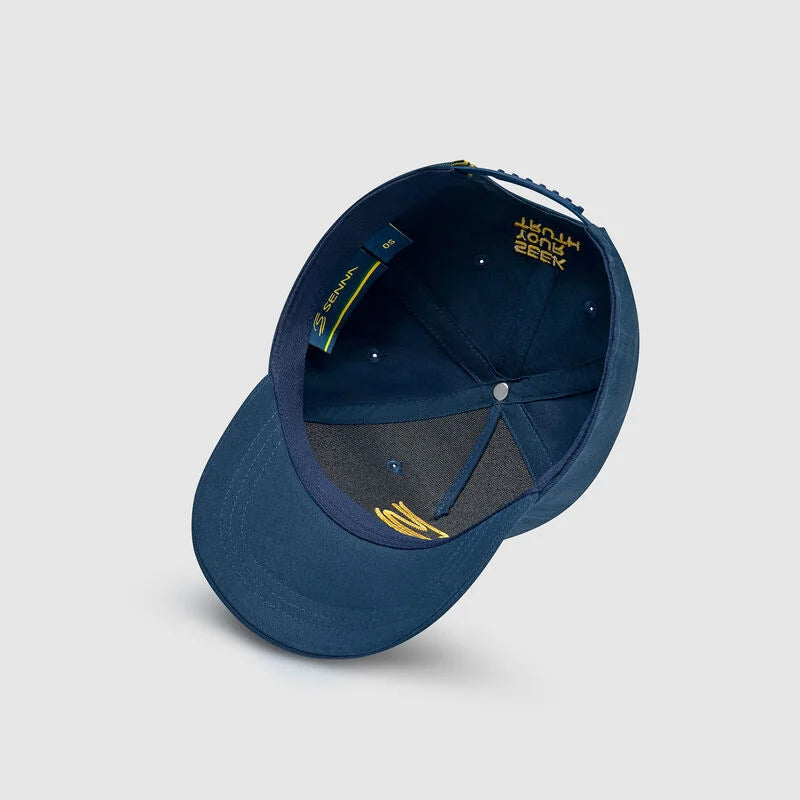 Ayrton Senna Logo Hat - White/Blue Hats Ayrton Senna 