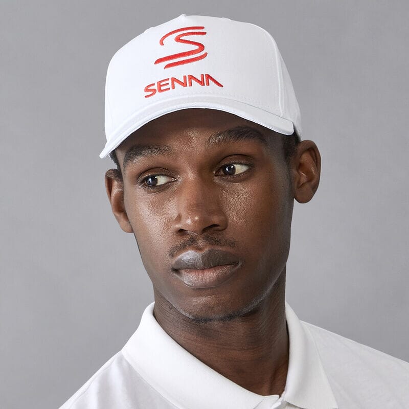 Ayrton Senna Logo Hat - White/Blue Hats Ayrton Senna 