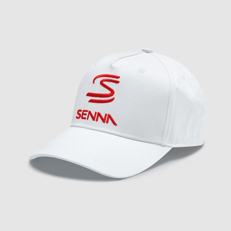 Ayrton Senna Logo Hat - White/Blue Hats Ayrton Senna White 