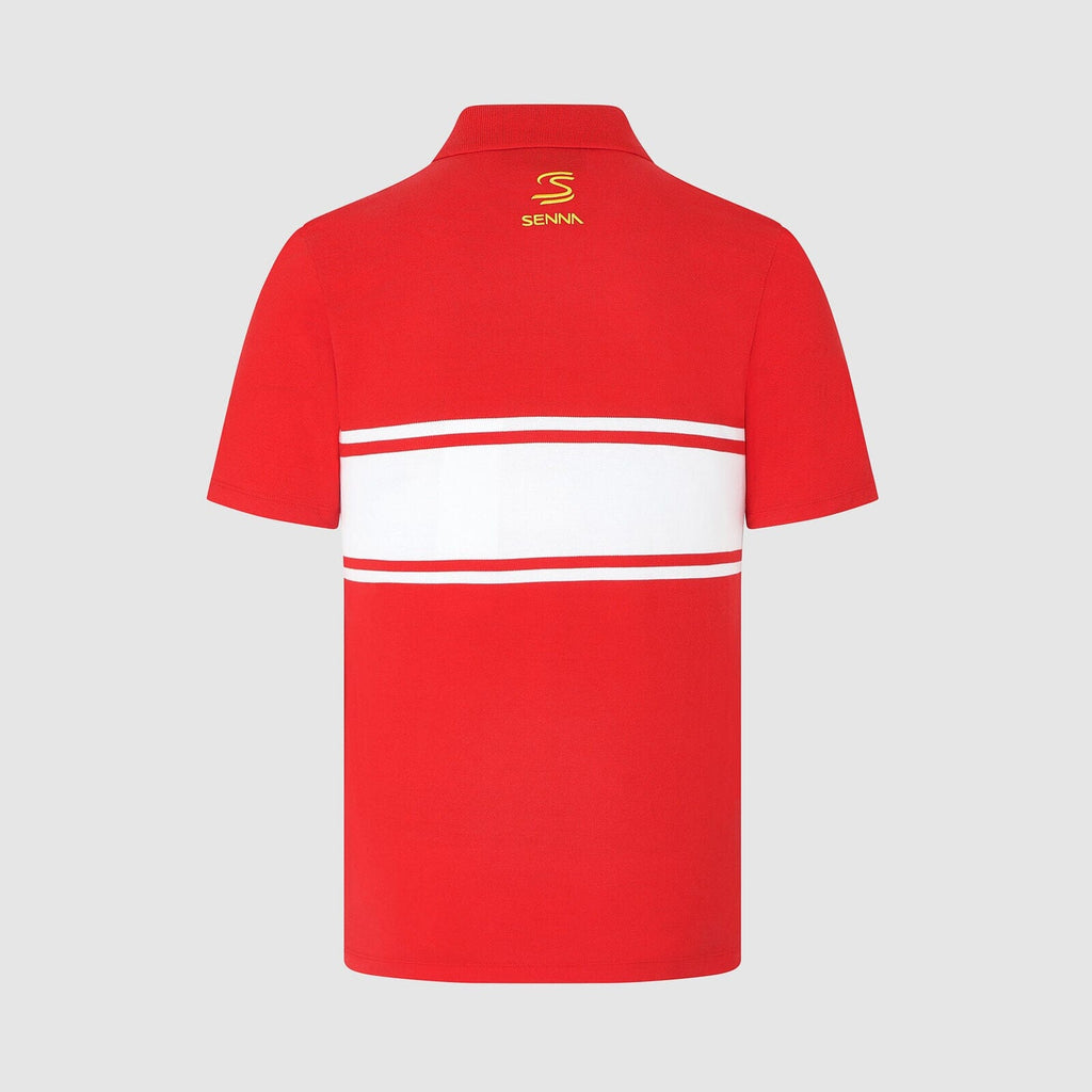 Ayrton Senna Men's Legacy Polo Shirt - Red Polos Ayrton Senna 