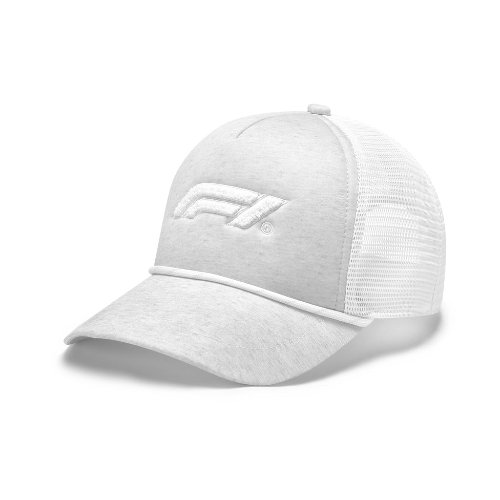 Formula 1 Tech Collection F1 Boucle Trucker Hat- White/Grey Hats Formula 1 White 