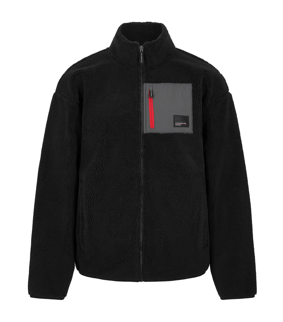 Porsche Motorsport Utility Sherpa Fleece Sweatshirt - Black Sweatshirt Porsche 