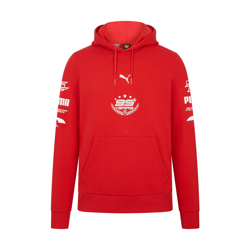 Scuderia Ferrari F1 Men's "95 Years" Hoodie - Black/Red Hoodies Scuderia Ferrari XS Red 