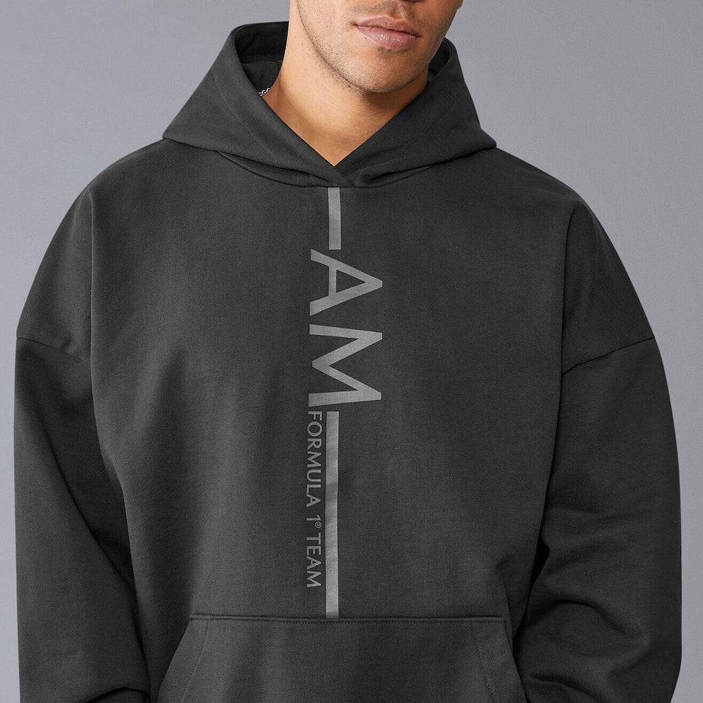 Aston Martin F1 Lifestyle Oversized Hoodie - Black Hoodies Aston Martin F1 