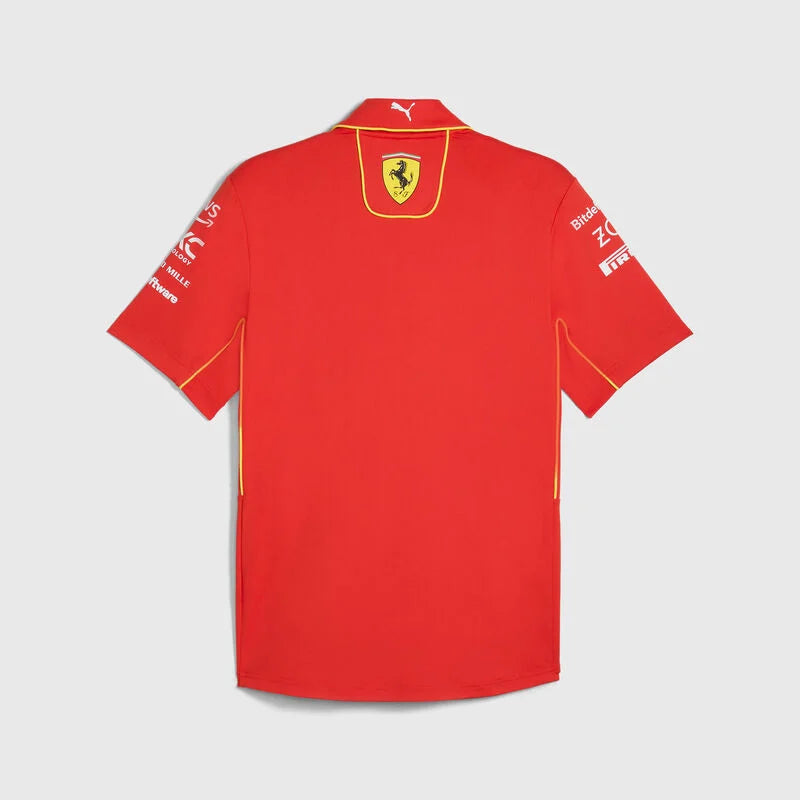 Scuderia Ferrari F1 2024 Men's Team Replica Polo Shirt - Red Polos Scuderia Ferrari 