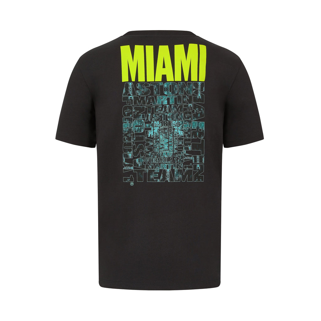 Aston Martin F1 Men's Limited Edition Miami GP Graphic T-Shirt - Night Storm T-shirts Aston Martin F1 