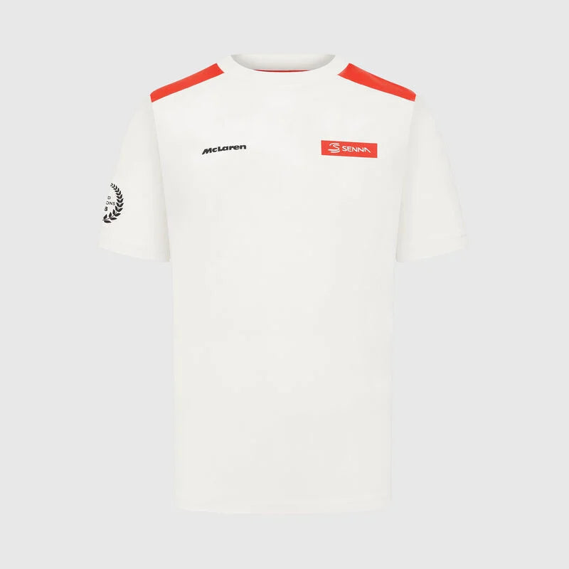 Ayrton Senna X McLaren F1 Men's T-Shirt- White T-shirts Ayrton Senna 