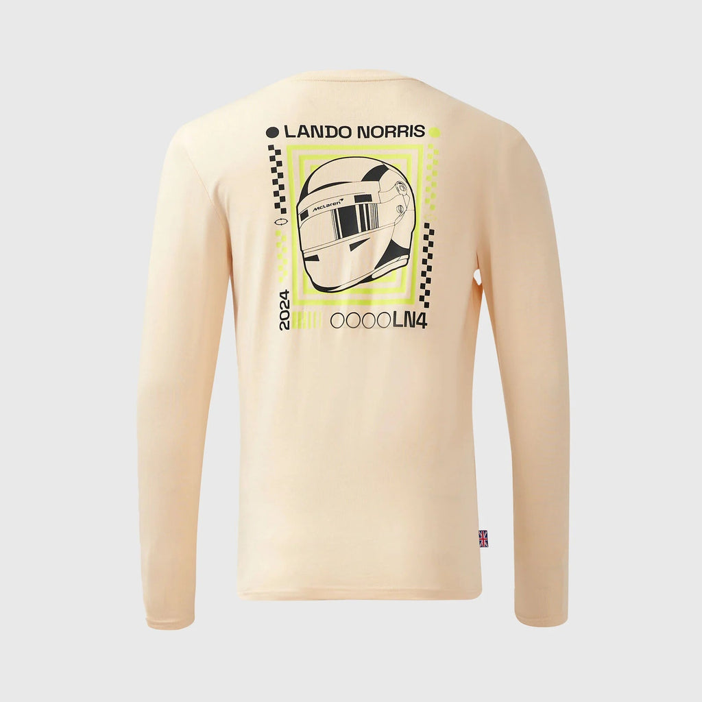 McLaren F1 Lando Norris Special Edition Silverstone GP Longsleeve T-Shirt - Off White T-shirts McLaren-Castore 