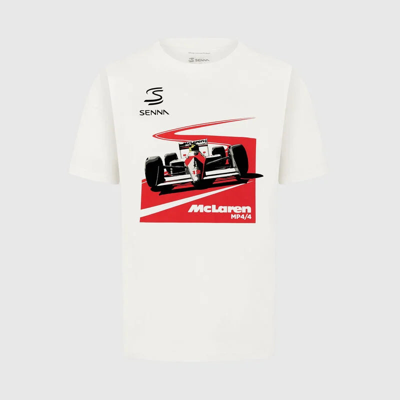 Ayrton Senna X McLaren F1 Men's Graphic T-Shirt - White T-shirts Ayrton Senna 