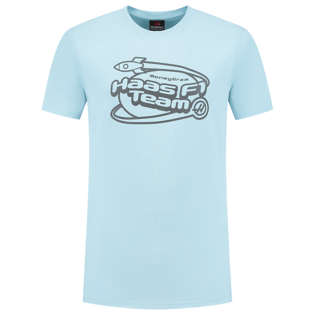 Haas Racing F1 Rocket Ship T-Shirt - Blue T-shirts Haas F1 Racing Team 