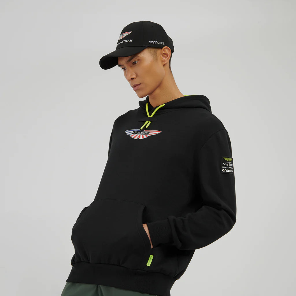 Aston Martin Cognizant F1 2023 USA GP Men's Hoodie- Black Hoodies Aston Martin F1 