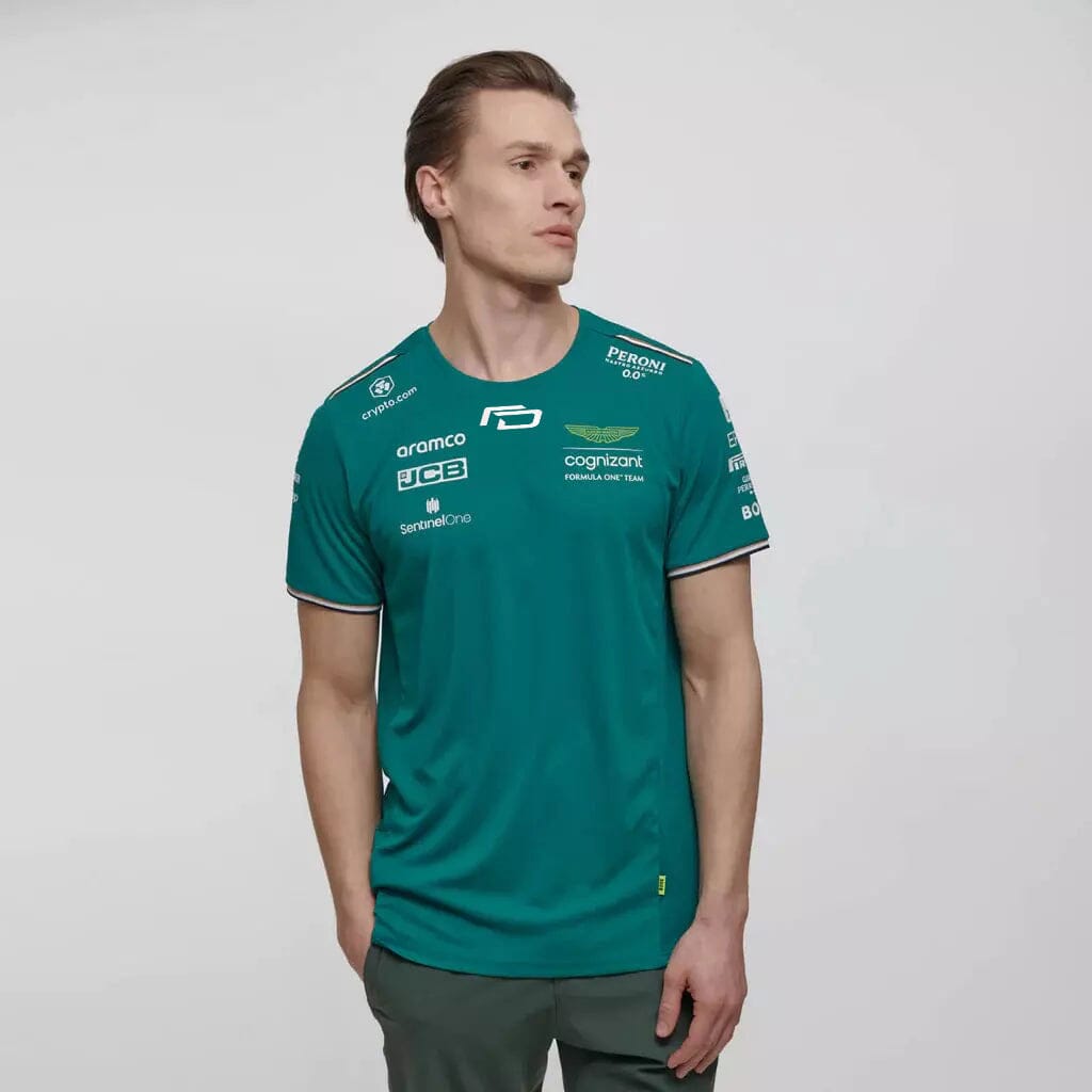 Aston Martin Cognizant F1 2023 Men's Felipe Drugovich Team T-Shirt- Green T-shirts Aston Martin F1 