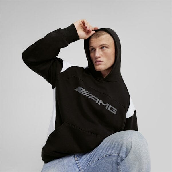 Mercedes AMG Puma Motorsports Men's Statement Hoodie - Black Hoodies Mercedes AMG Petronas 