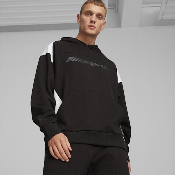 Mercedes AMG Puma Motorsports Men's Statement Hoodie - Black Hoodies Mercedes AMG Petronas 