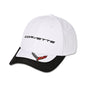 Corvette Accent Bill Baseball Hat -White Hats Corvette 