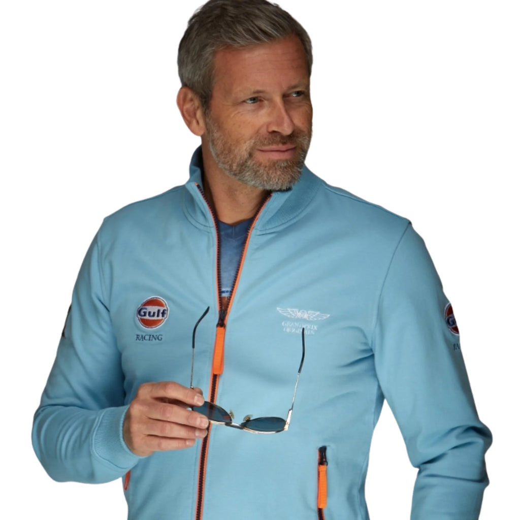 GrandPrix Originals Men's Gulf Raceway Cotton Zip Jacket - Blue/Navy Jackets GrandPrix Originals USA 