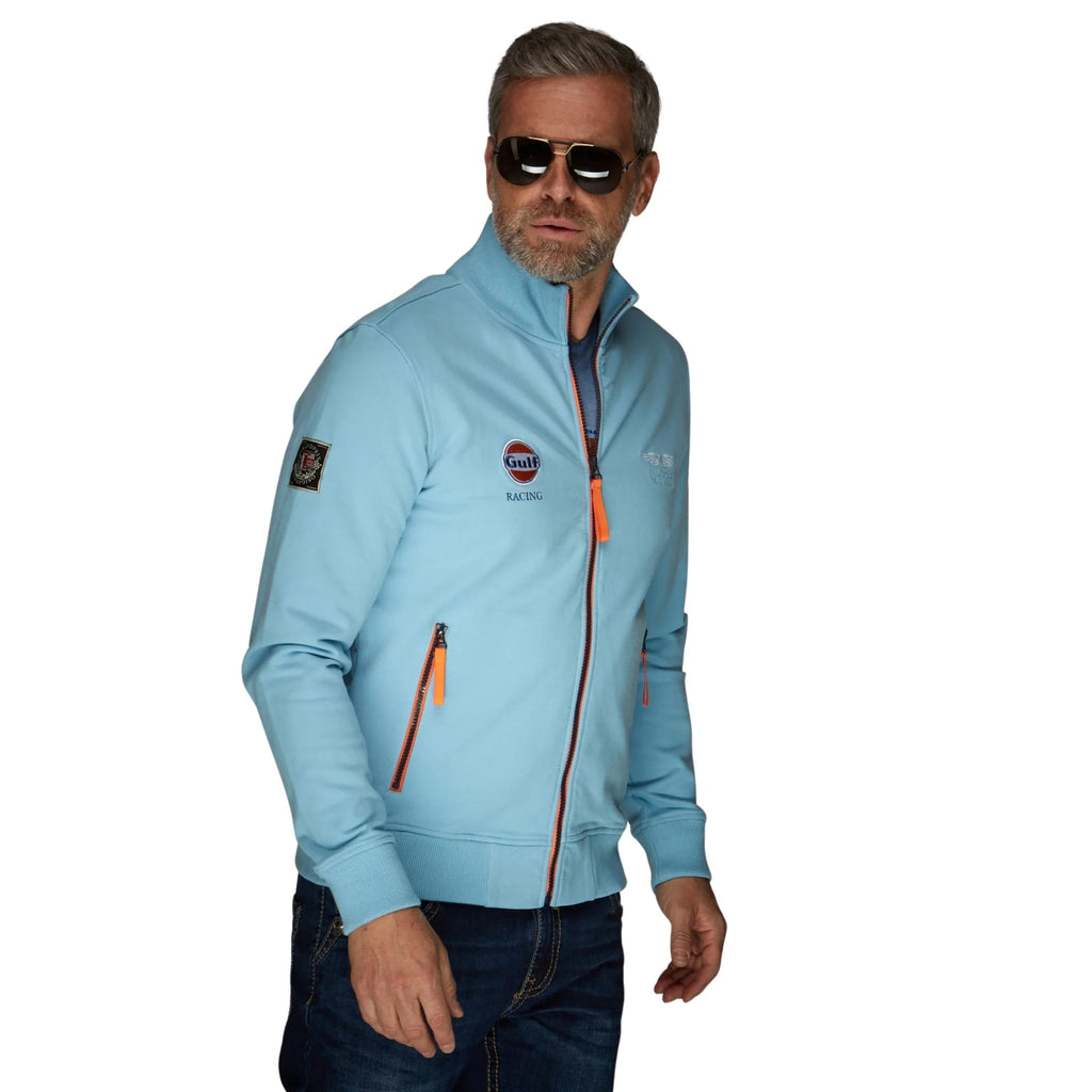 GrandPrix Originals Men's Gulf Raceway Cotton Zip Jacket - Blue/Navy Jackets GrandPrix Originals USA 