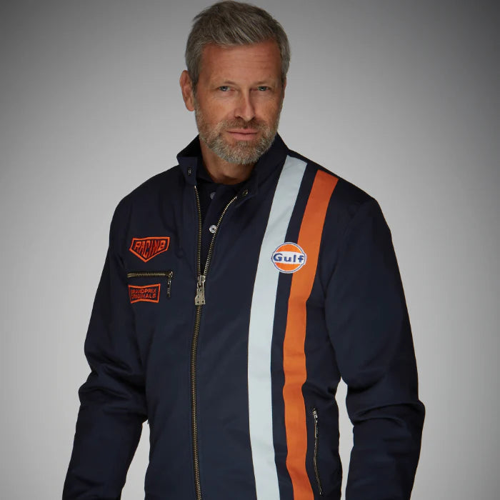 GrandPrix Originals Men's Roadmaster Cotton Jacket - Navy/Sand Jackets GrandPrix Originals USA S Navy 