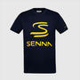 Ayrton Senna F1 Men's Legacy Logo T-Shirt - Navy/White/Gray Marble T-shirts Ayrton Senna XS Navy 