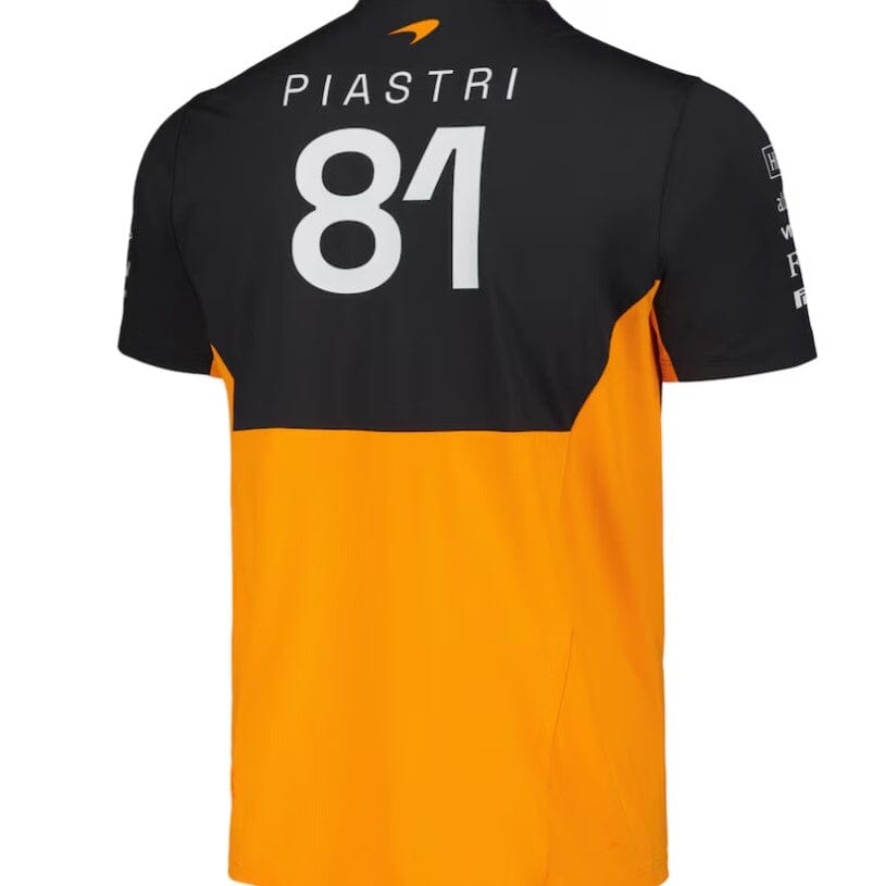 McLaren F1 Men's 2024 Oscar Piastri Team Replica Set Up T-Shirt - Papaya/Phantom T-shirts McLaren-Castore 