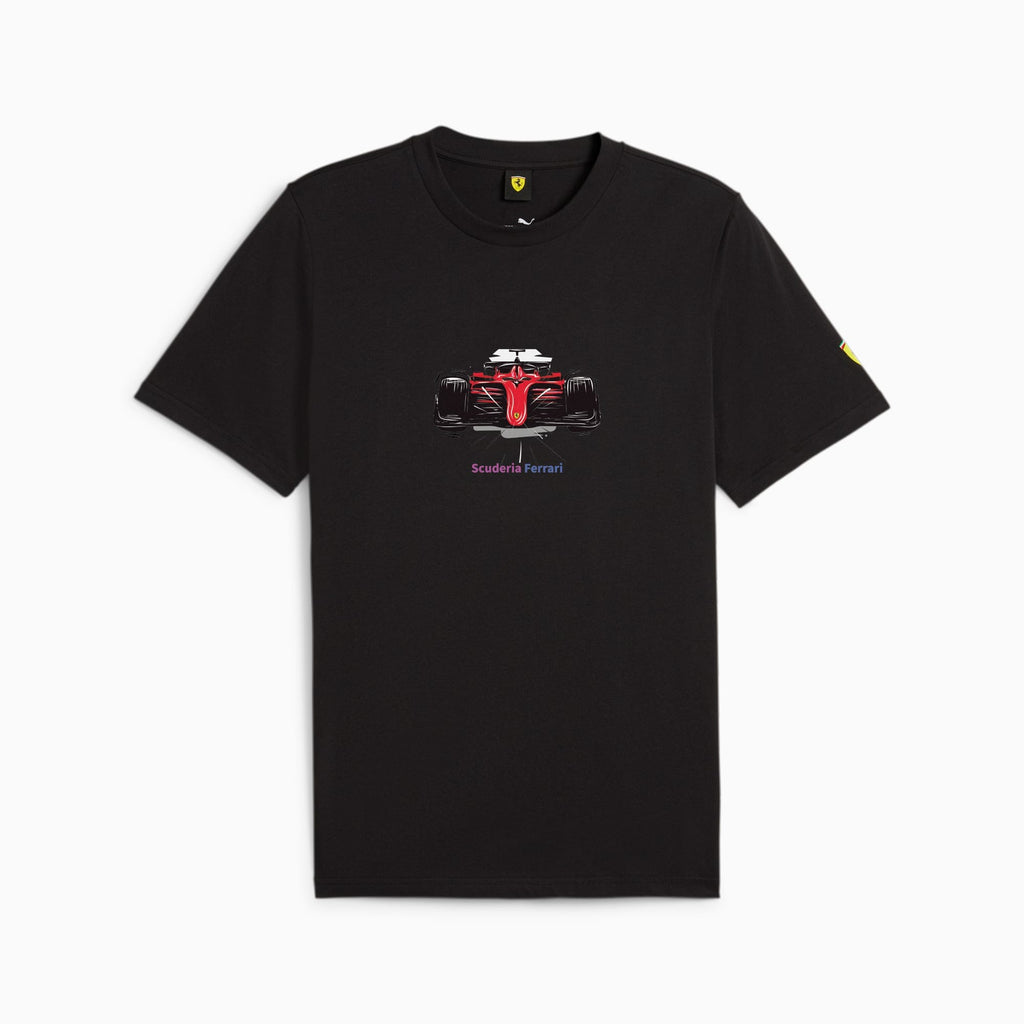 Scuderia Ferrari F1 Men's Puma Motorsport Race Graphic T-Shirt -Pink/Red/Black T-shirts Scuderia Ferrari XS Black 