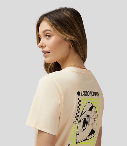 McLaren F1 Women's Lando Norris Special Edition Silverstone GP T-Shirt - Beige T-shirts McLaren-Castore 