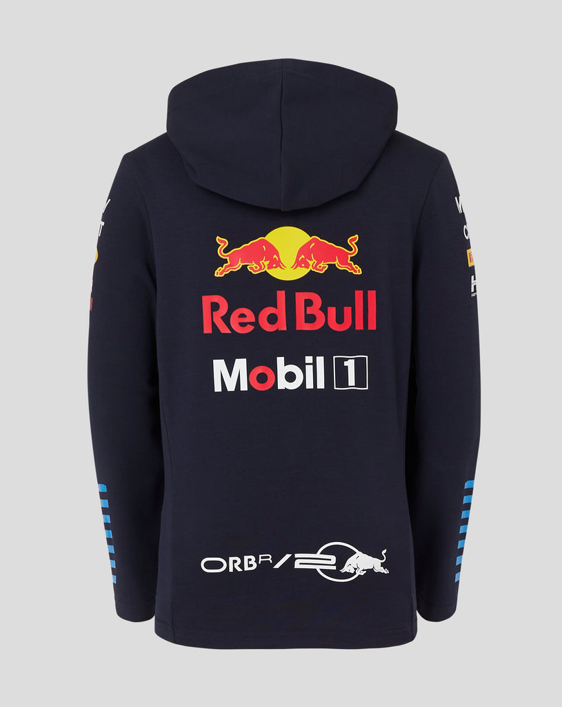 Red Bull Racing F1 Kid's 2024 Team Pullover Hoodie- Youth Navy Hoodies Red Bull Racing 