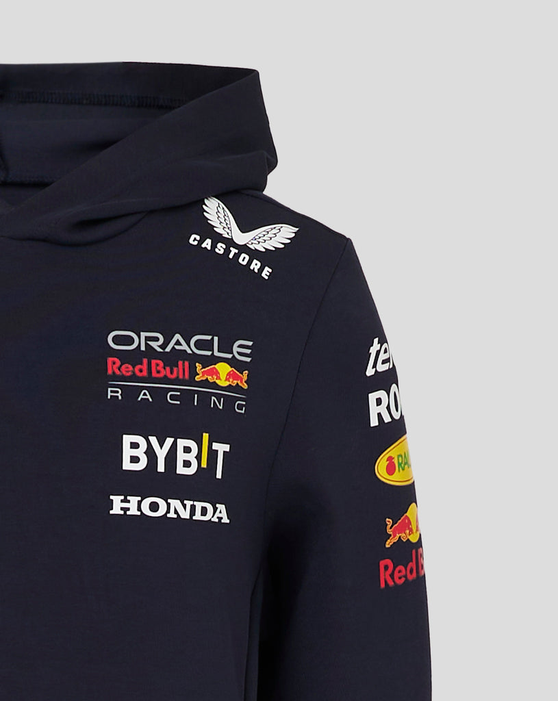 Red Bull Racing F1 Kid's 2024 Team Pullover Hoodie- Youth Navy Hoodies Red Bull Racing 