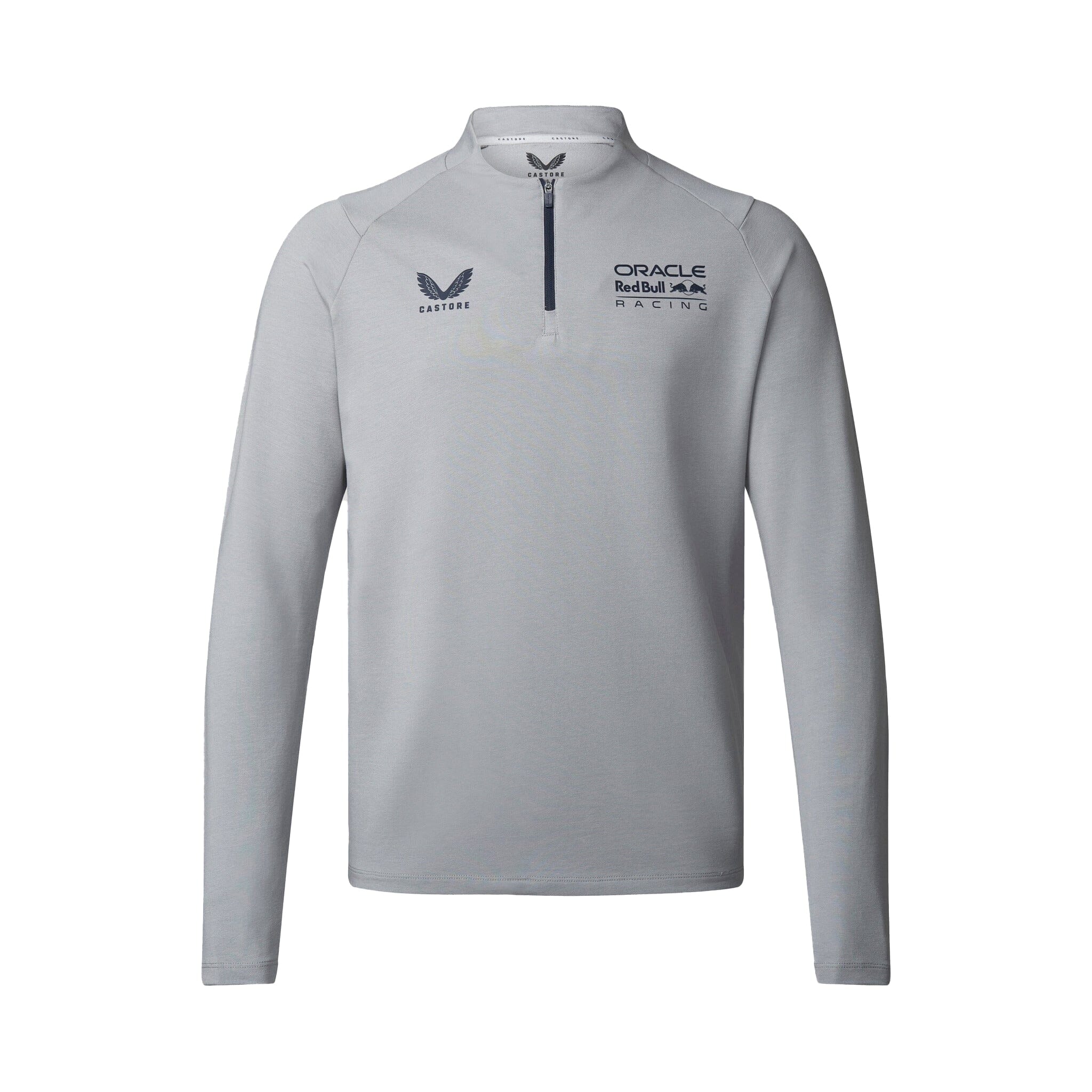 Red Bull Racing F1 Men's Lifestyle Quarter Zip Midlayer - Grey/Night Sky