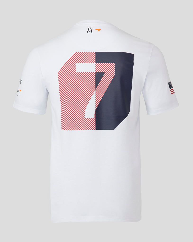 McLaren Indy Car Men's Alexander Rossi #7 T-Shirt - White T-shirts McLaren Indy 