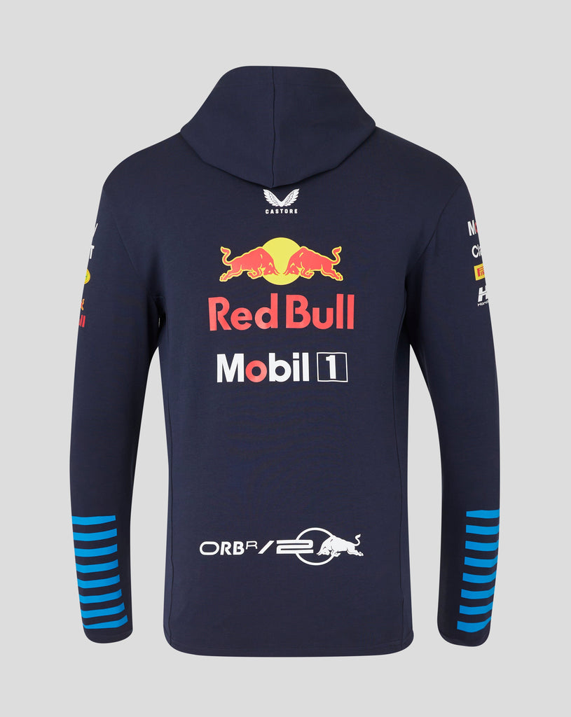 Red Bull Racing F1 Men's 2024 Team Full Zip Hooded Sweatshirt- Navy Hoodies Red Bull Racing 